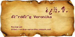 Ördög Veronika névjegykártya